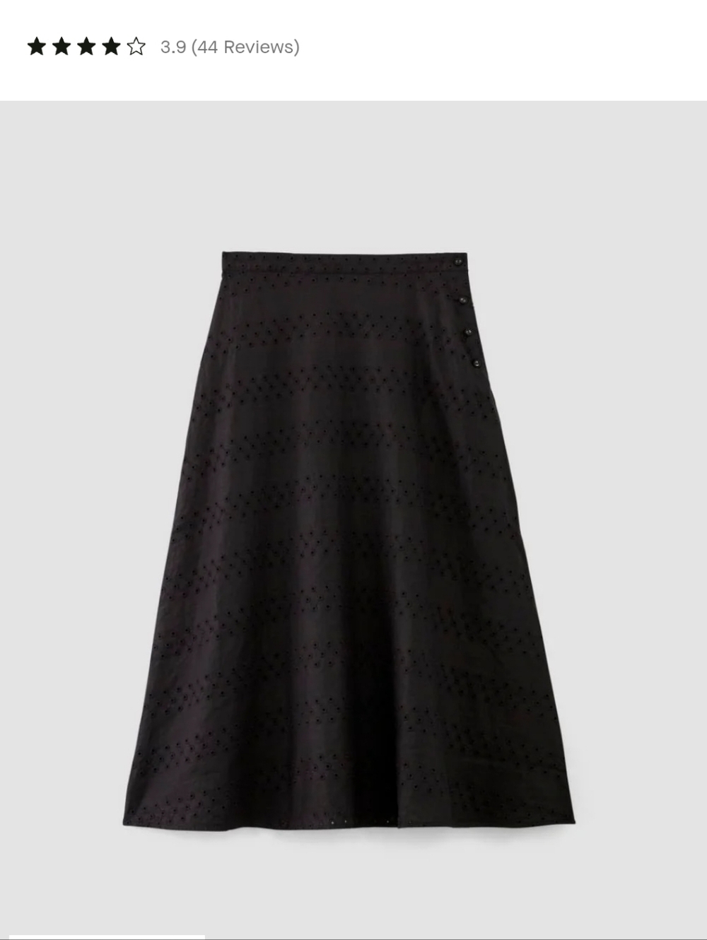 EUC 100% Linen Everlane Eyelet Skirt - Picture 2 of 12